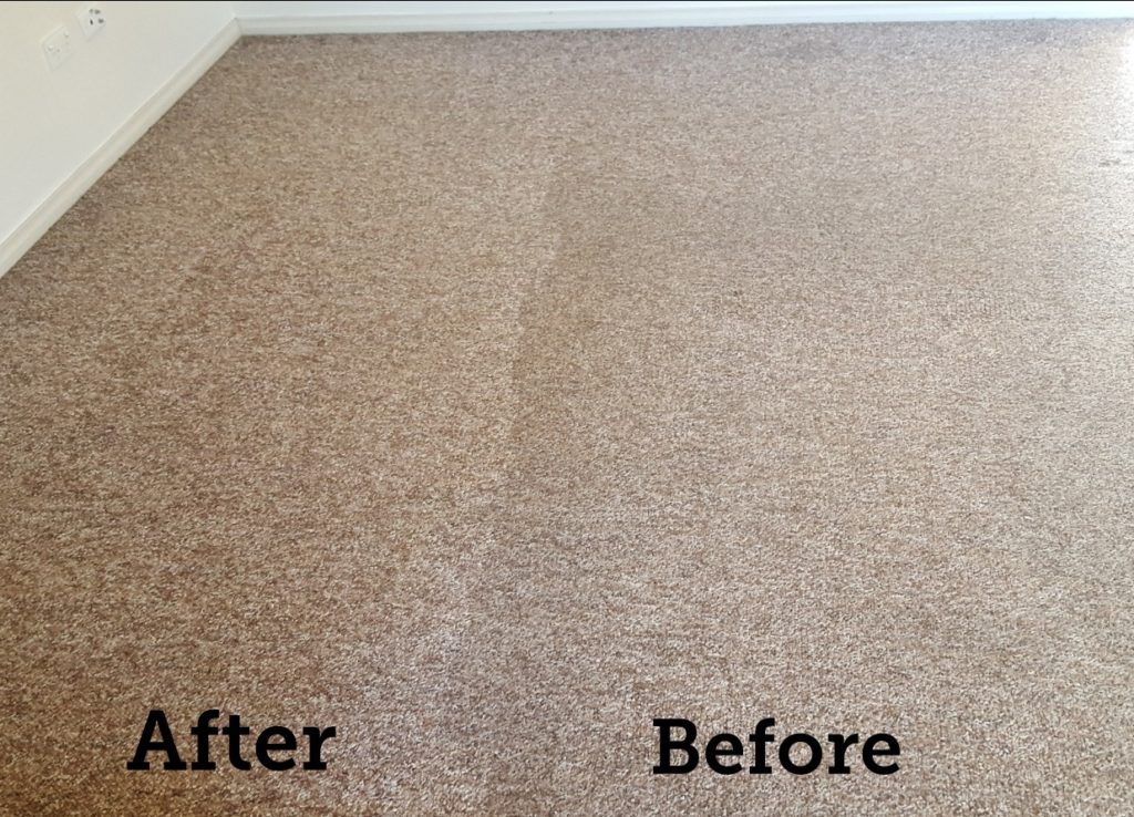 before and after carpet cleaning at Figtree
